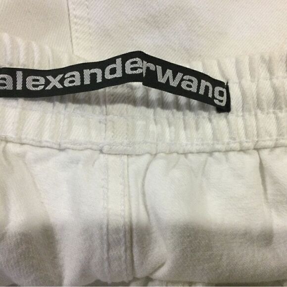 ALEXANDER WANG Side Tape Logo Jean Joggers Track Pants in Denim - Picture 6 of 9